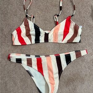 SOLID & STRIPED Multicolor Striped Bikini